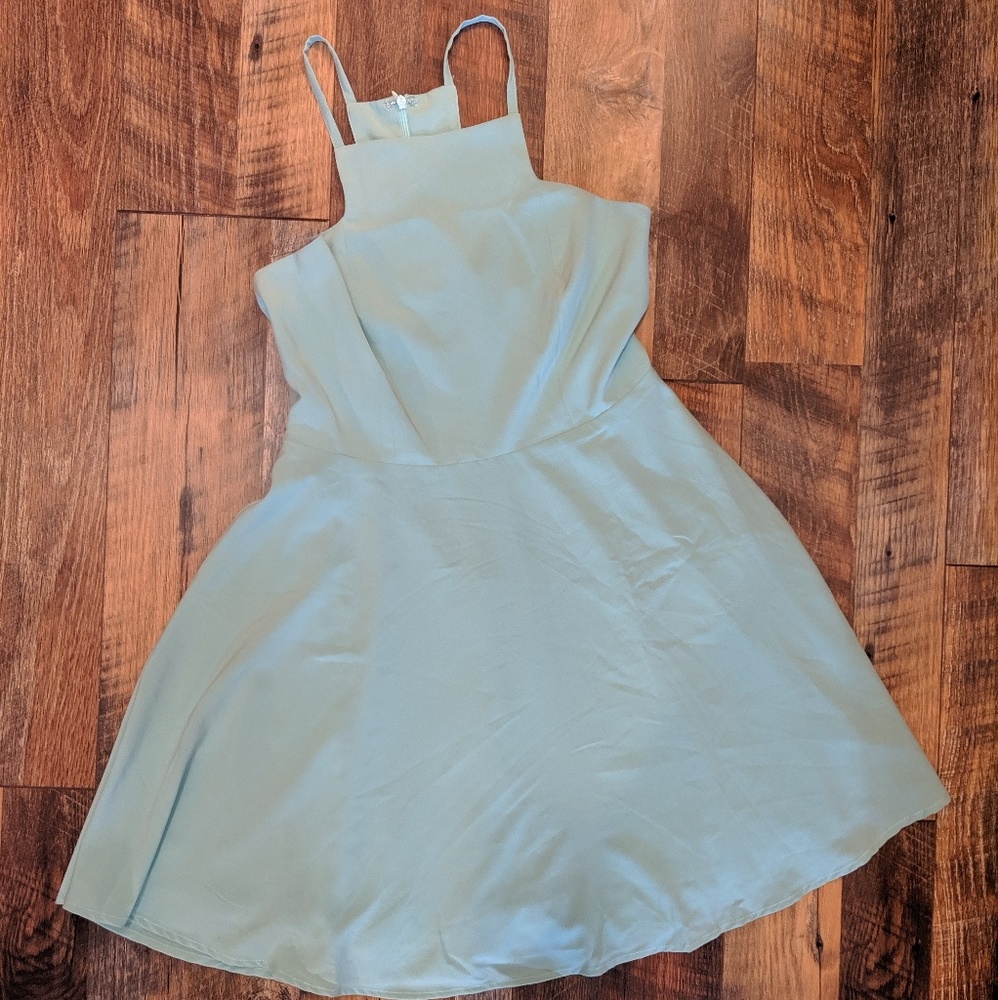 LULU'S "CALL TO CHARMS" SAGE GREEN SLATER DRESS - Picture 6 of 8